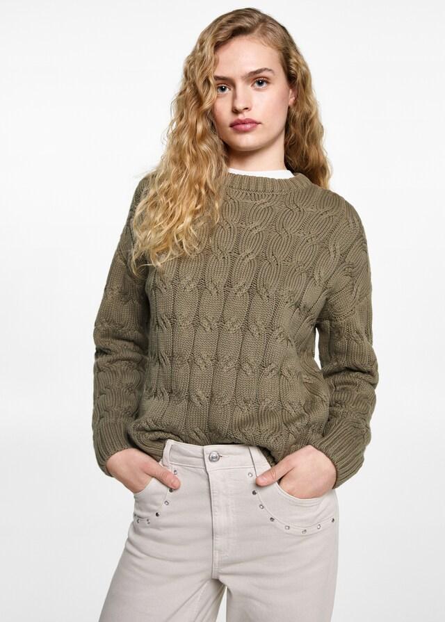 Mango Pullover mit Zopfmuster
