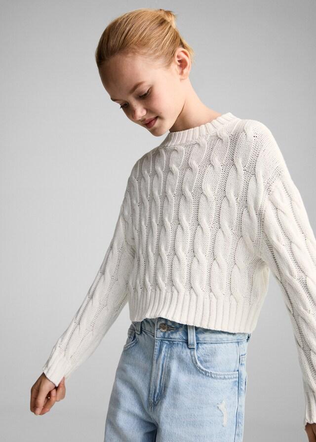 Mango Pullover mit Zopfmuster