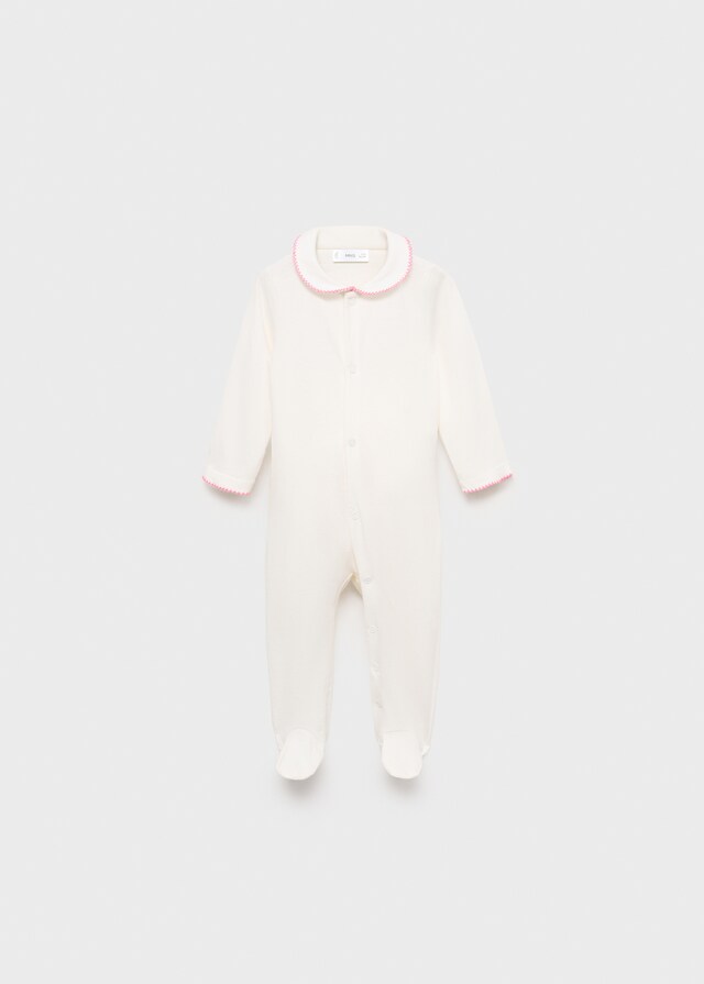 Mango Pyjama-Body mit Babydollkragen