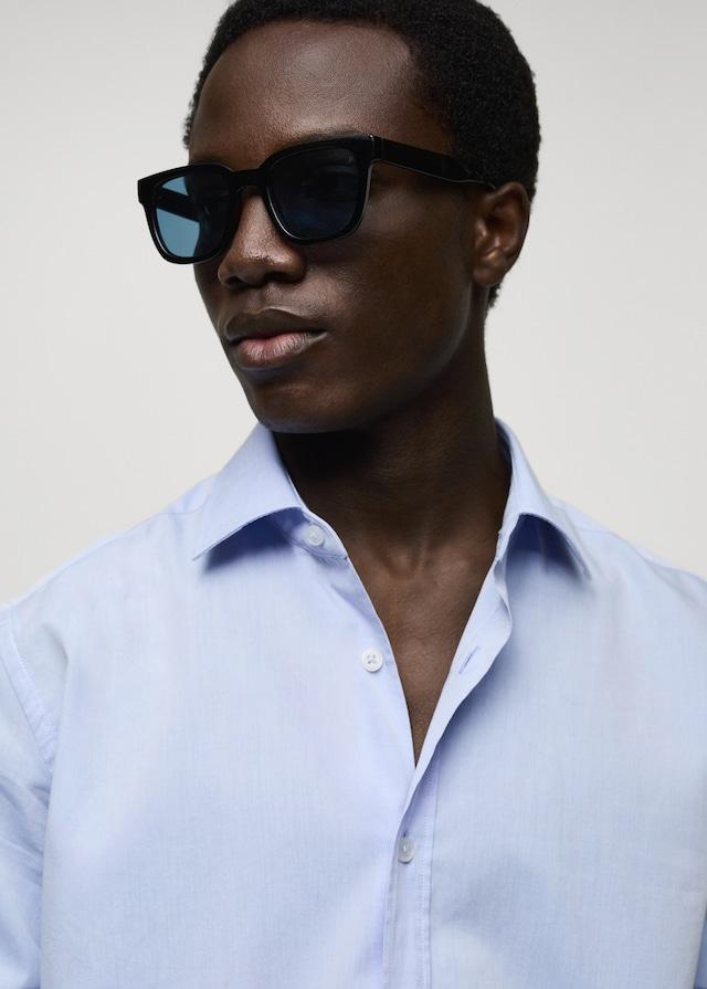 Mango Regular Fit-Hemd Aus Fil-à-Fil-Baumwolle