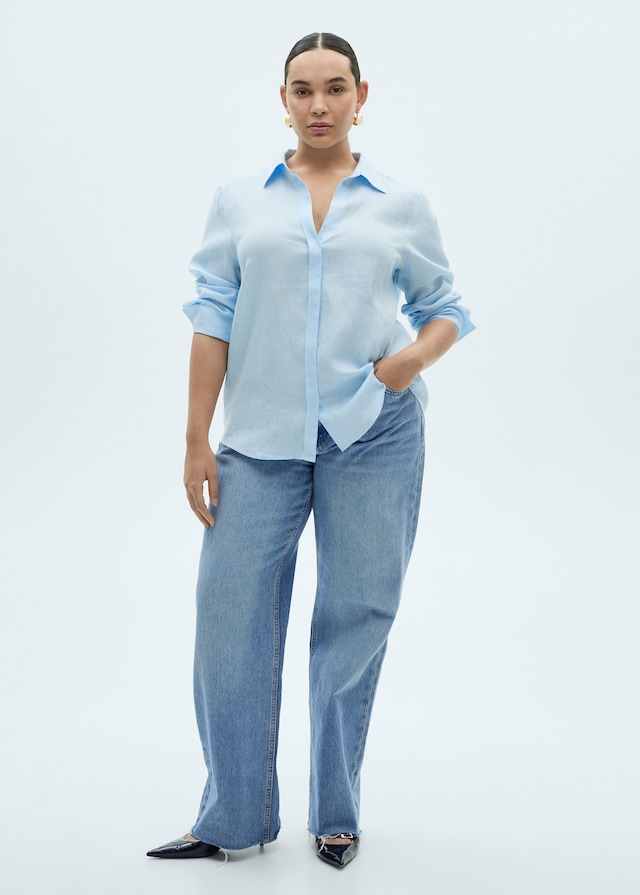 Mango Regular Fit-Leinenhemd