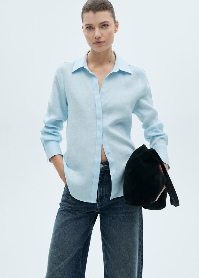 Mango Regular Fit-Leinenhemd