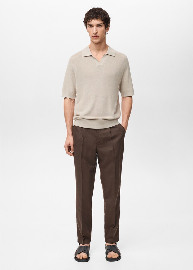 Mango Regular-Fit-Leinenhose