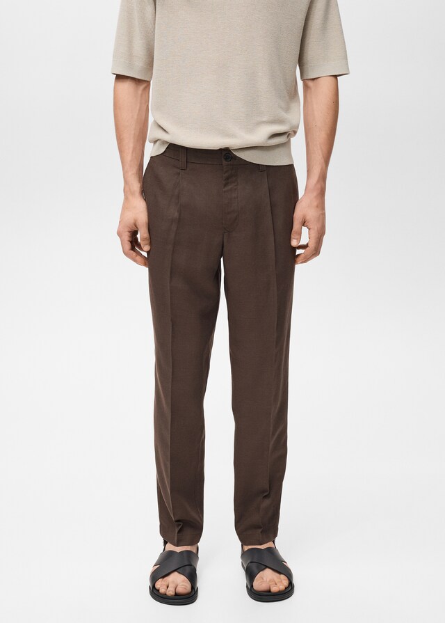 Mango Regular-Fit-Leinenhose