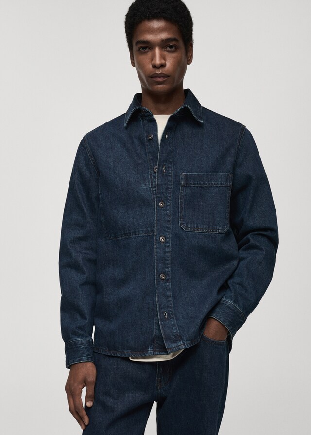 Mango Regular-Fit-Overshirt aus Jeans