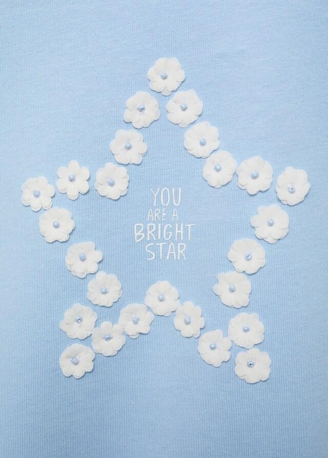 Mango Relief-T-Shirt Mit Rüschen