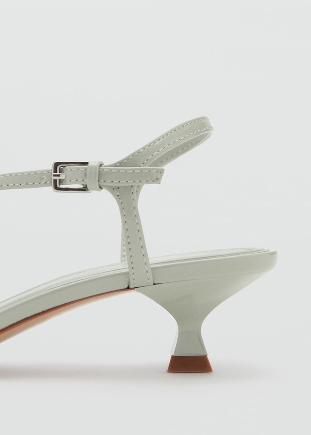 Mango Riemensandale Mit Kittenabsatz