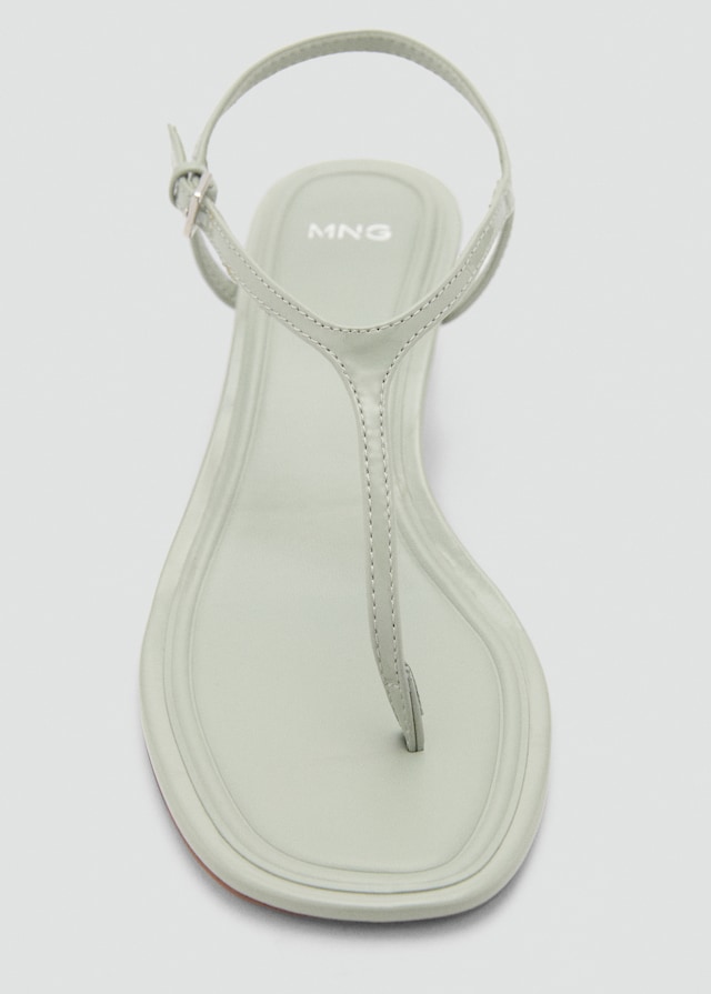 Mango Riemensandale Mit Kittenabsatz