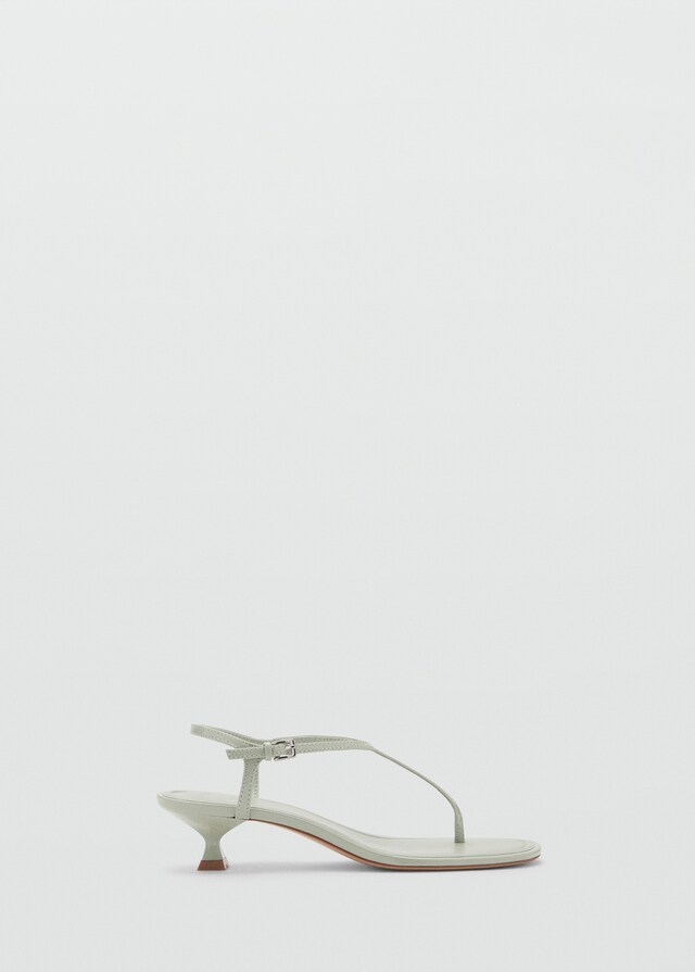 Mango Riemensandale mit Kittenabsatz