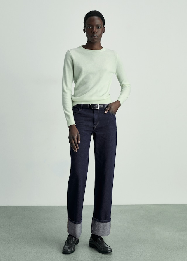 Mango Rinse-Wash-Jeans Mit Umschlag