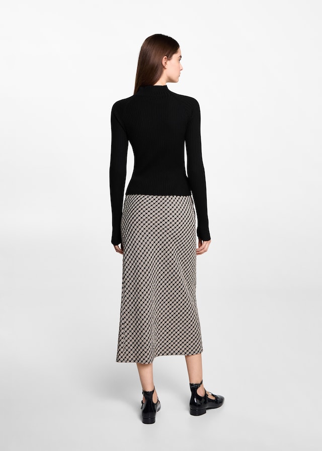 Mango Ripp-Pullover Mit Rollkragen