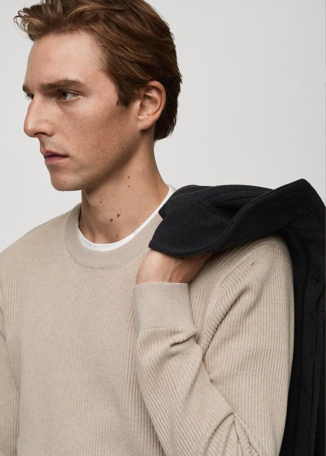 Mango Rippstrickpullover Aus Baumwolle