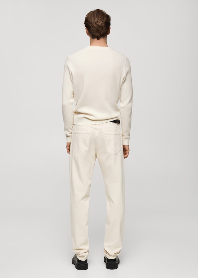 Mango Rippstrickpullover Aus Baumwolle