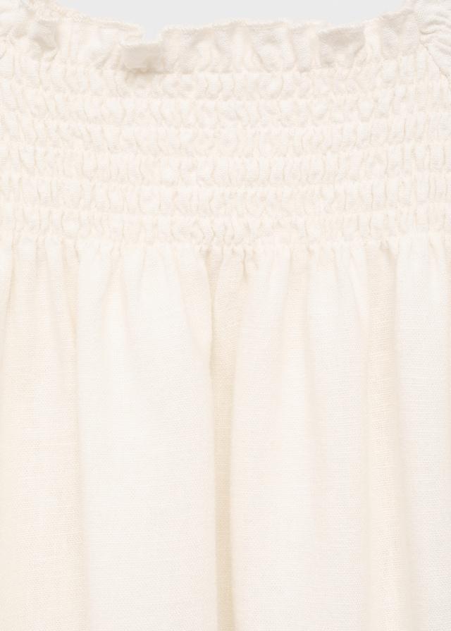 Mango Rüschenbluse Aus Leinen