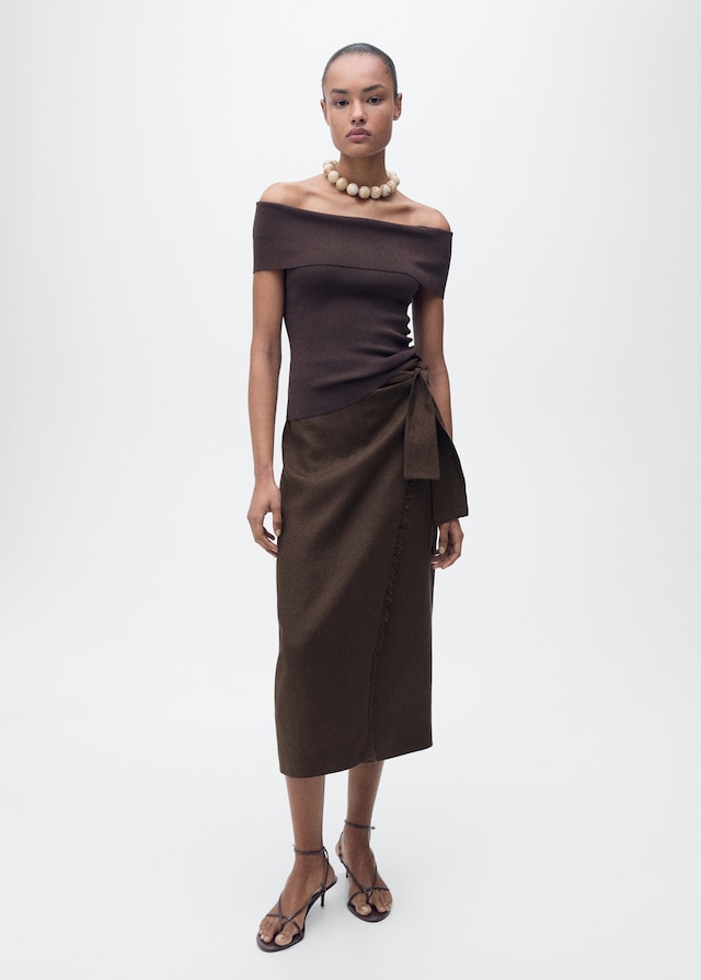 Mango Sarong-Rock Aus Leinen