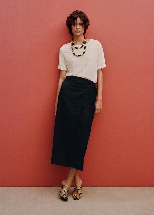 Mango Sarong-Rock Aus Leinen