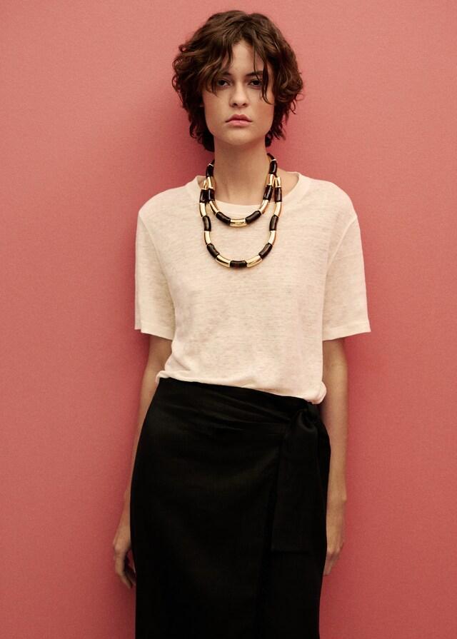 Mango Sarong-Rock aus Leinen