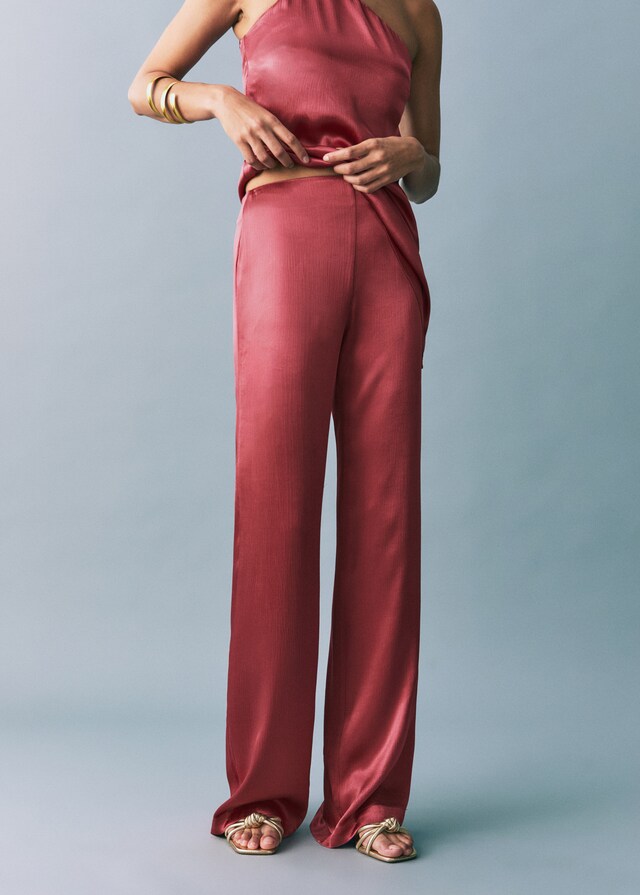 Mango Satinierte gerade Hose