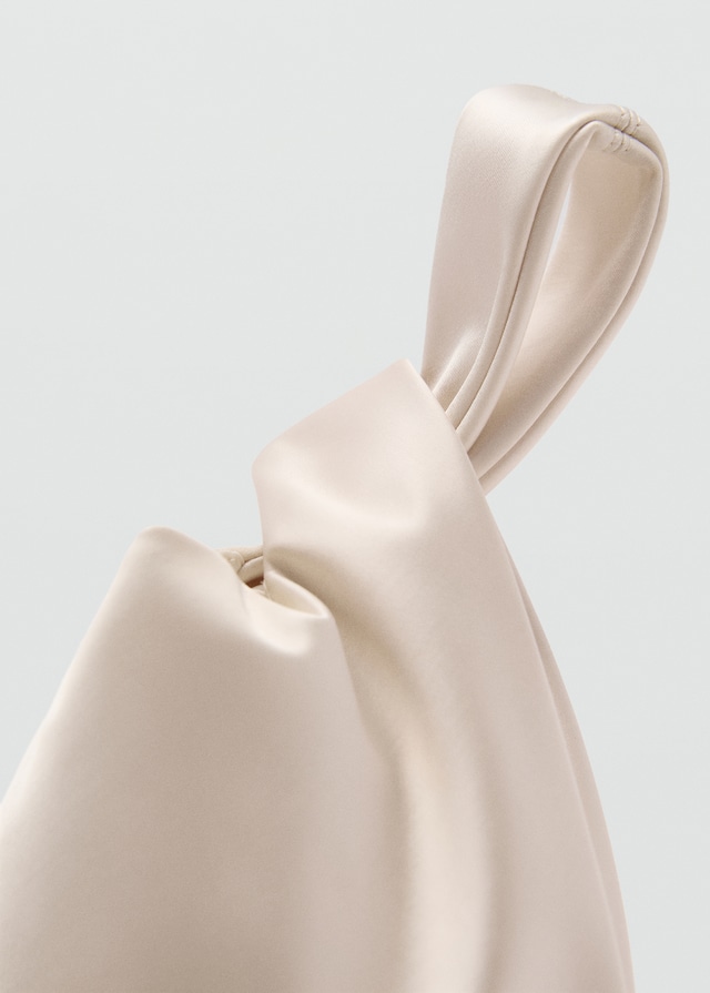 Mango Satinierte Handtasche Mit Fransen