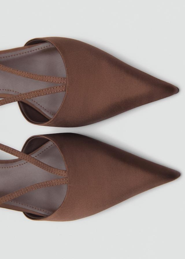 Mango Satinierte Kitten-Heels Mit Riemen