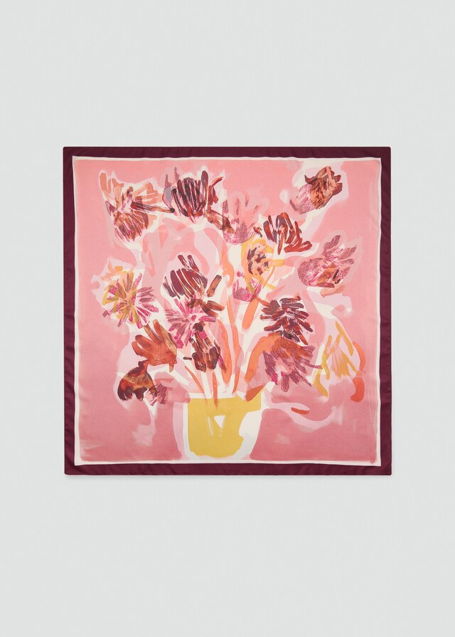 Mango Satiniertes Halstuch Mit Blumenprint