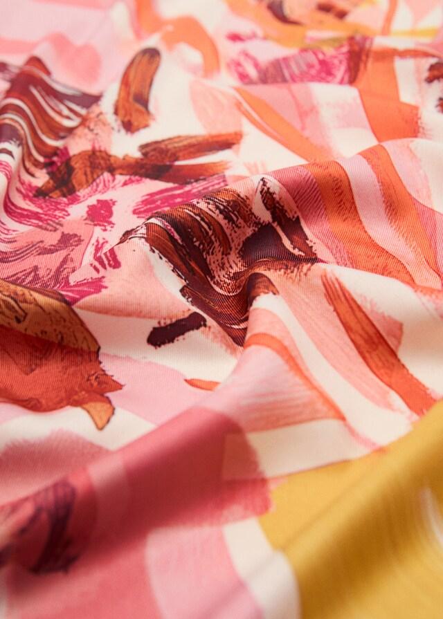 Mango Satiniertes Halstuch mit Blumenprint
