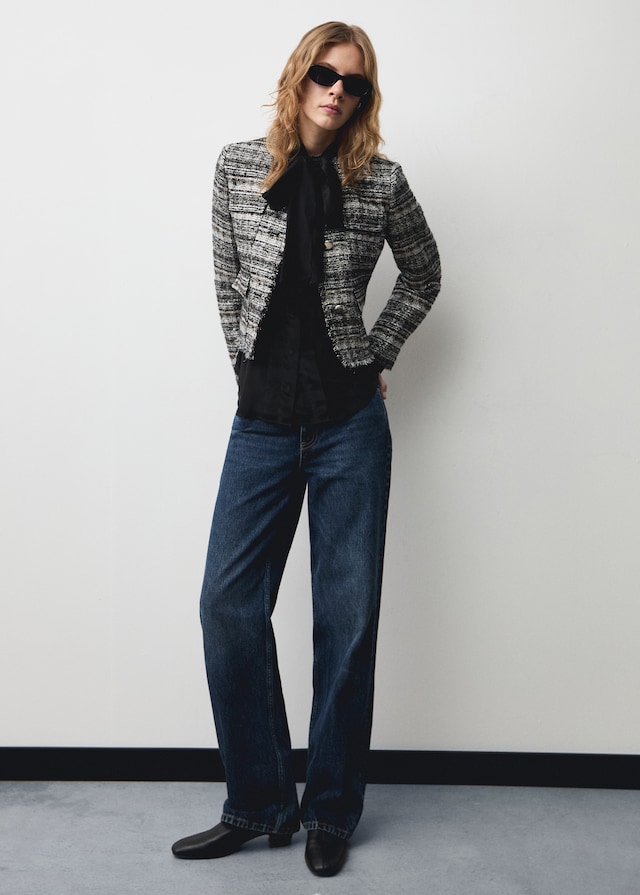 Mango Satiniertes Hemd Mit Schleife