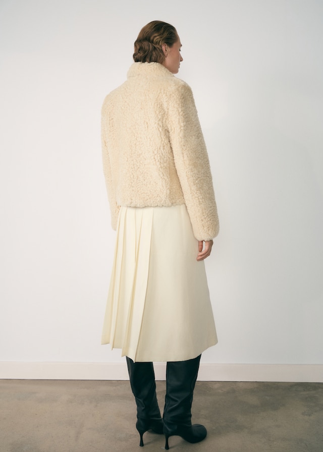 Mango Schafsfellmantel