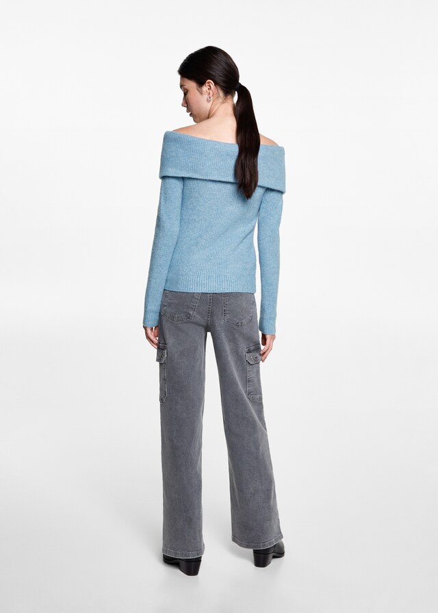 Mango Schulterfreier Strickpullover