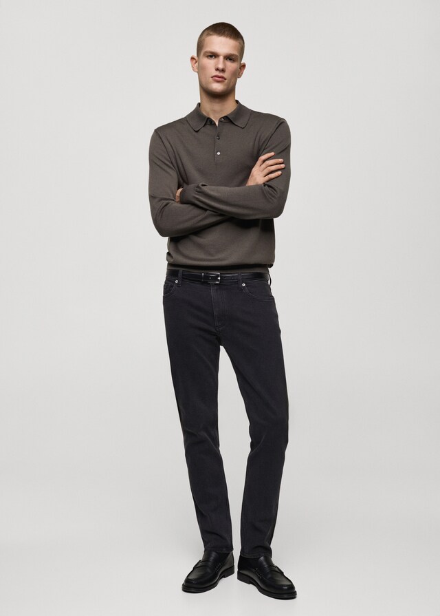 Mango Schwarze Slim Fit Jeans Jan