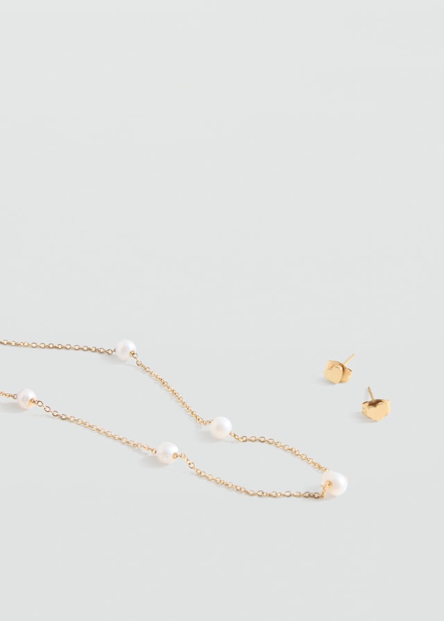 Mango Set Aus Halskette Und Ohrringen