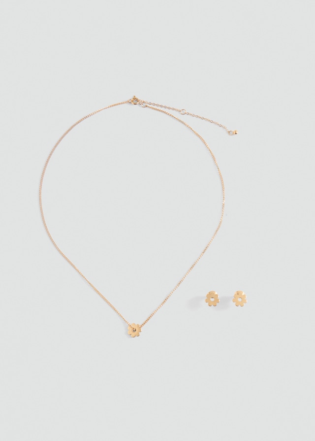 Mango Set Aus Halskette Und Ohrringen