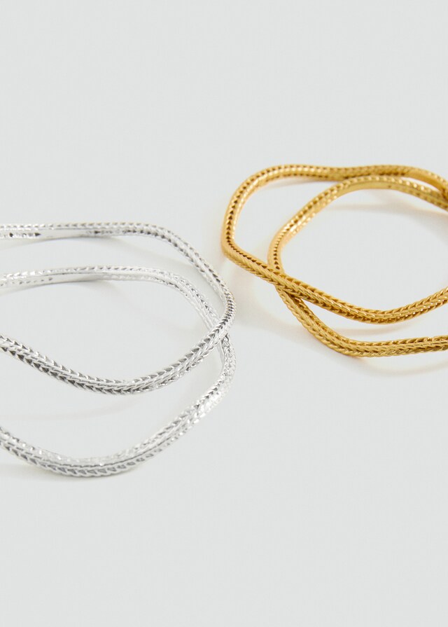 Mango Set Mit Metallarmreifen