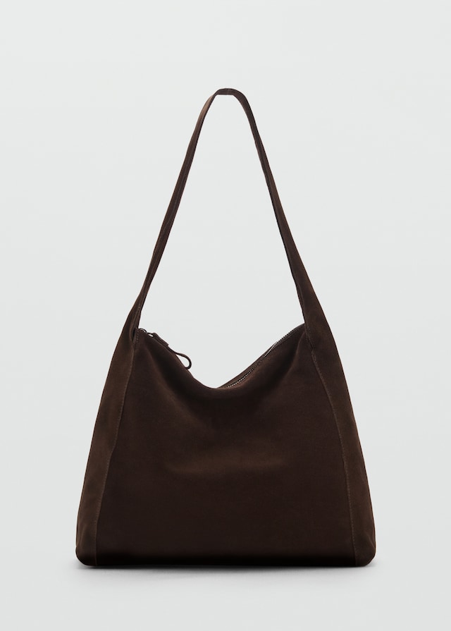 Mango Shopper-Bag Aus Rauleder