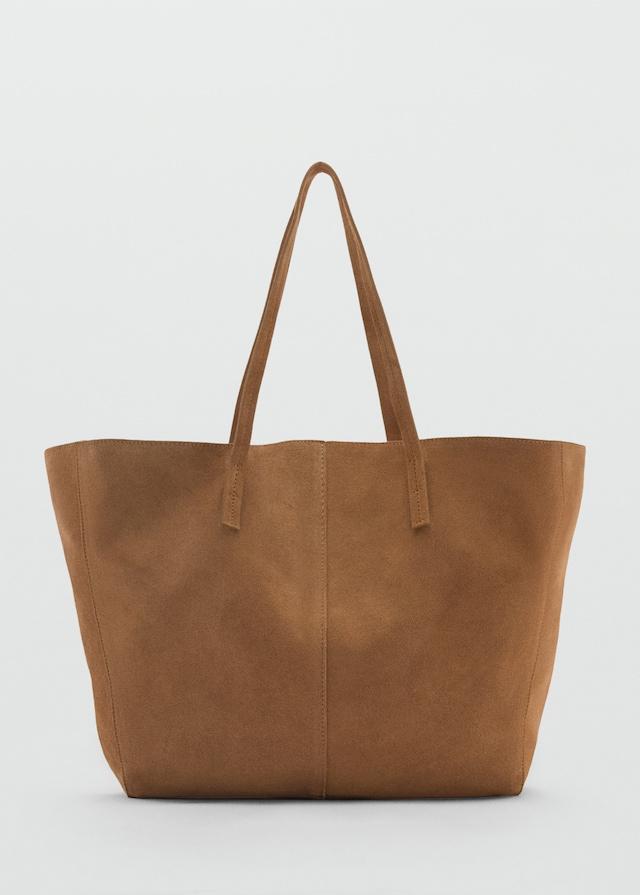 Mango Shopper-Bag Aus Rauleder