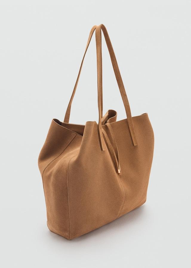 Mango Shopper-Bag Aus Rauleder