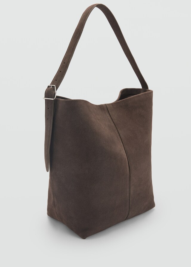 Mango Shopper-Bag Aus Rauleder