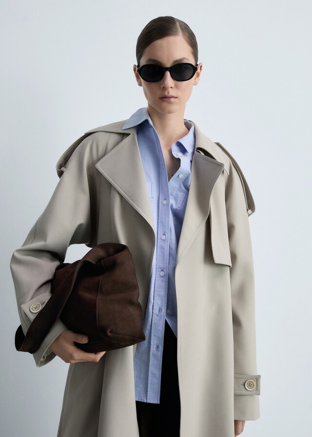 Mango Shopper-Bag aus Rauleder