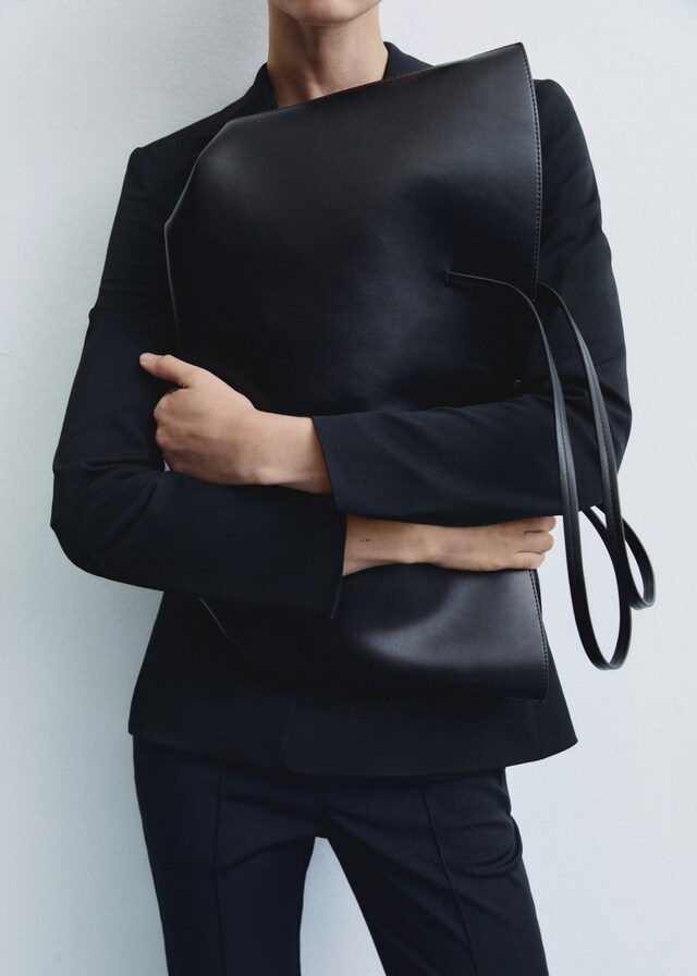 Mango Shopper-Tasche mit Metalldetails