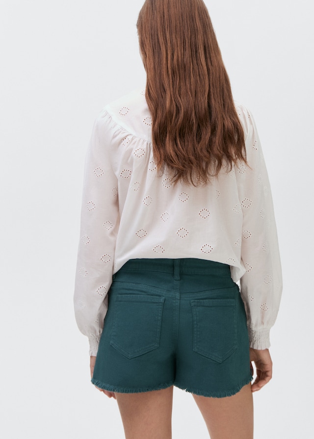 Mango Shorts Mit Ausgefranstem Saum