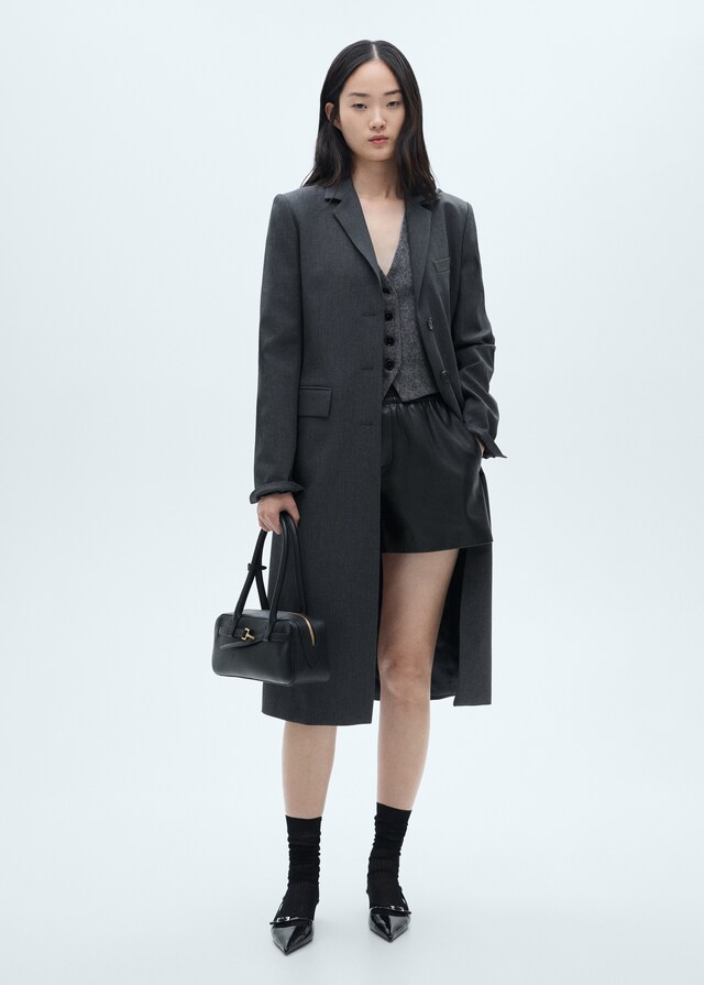 Mango Shorts Mit Ledereffekt Und Stretchbund