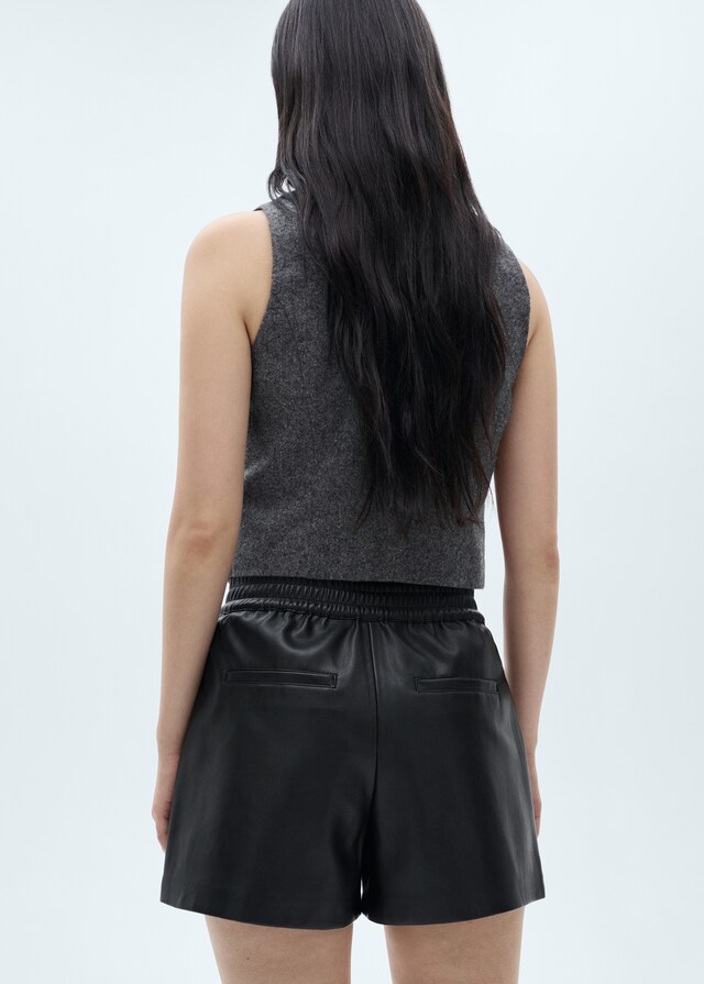 Mango Shorts Mit Ledereffekt Und Stretchbund