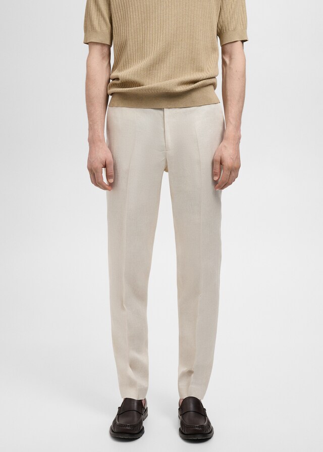 Mango Slim-Fit-Anzughose Amalfi aus 100 % Leinen