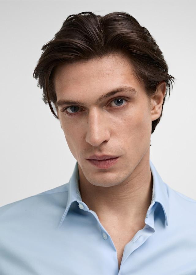 Mango Slim Fit-Anzugshemd Aus Baumwolle