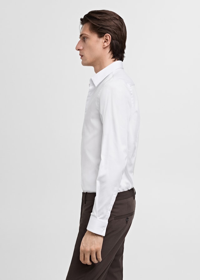 Mango Slim Fit-Anzugshemd Aus Baumwolle
