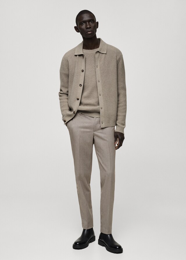 Mango Slim-Fit-Flanellhose