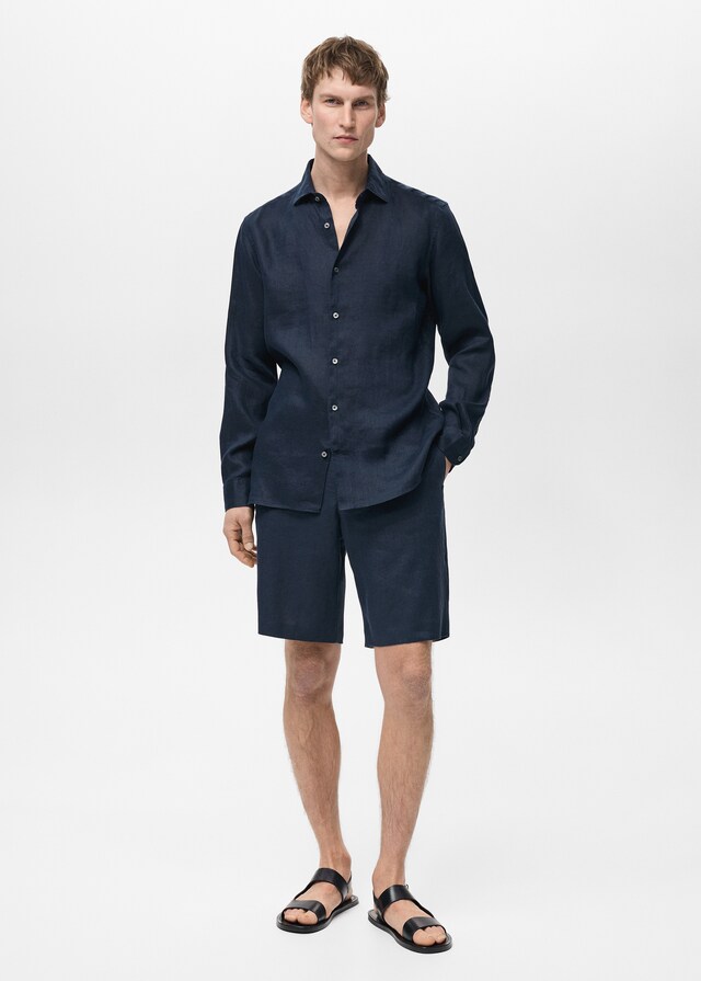 Mango Slim Fit-Hemd Aus 100 % Leinen