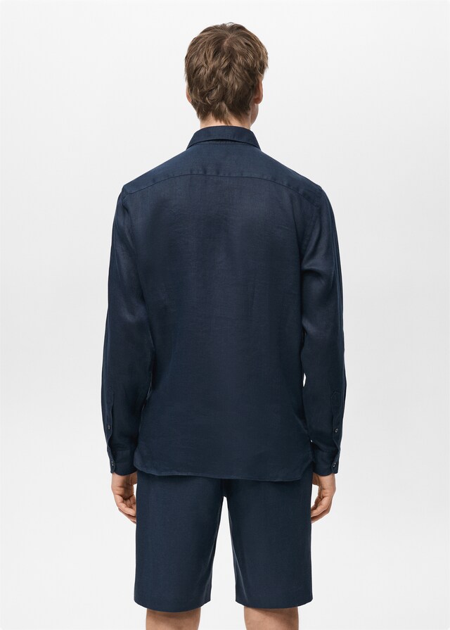 Mango Slim Fit-Hemd Aus 100 % Leinen