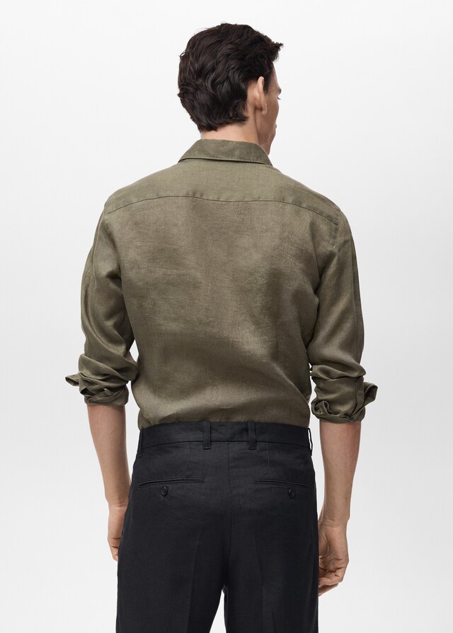Mango Slim Fit-Hemd Aus 100 % Leinen