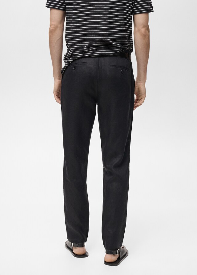 Mango Slim Fit-Hose Aus 100 % Leinen